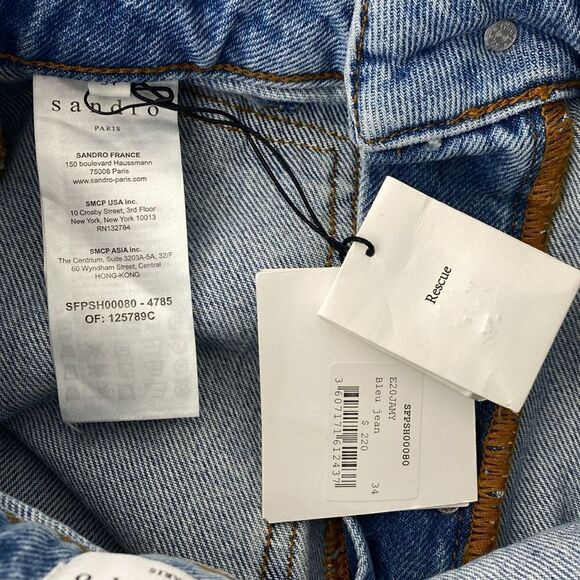 Sandro Belted Denim Shorts - Picture 7 of 10